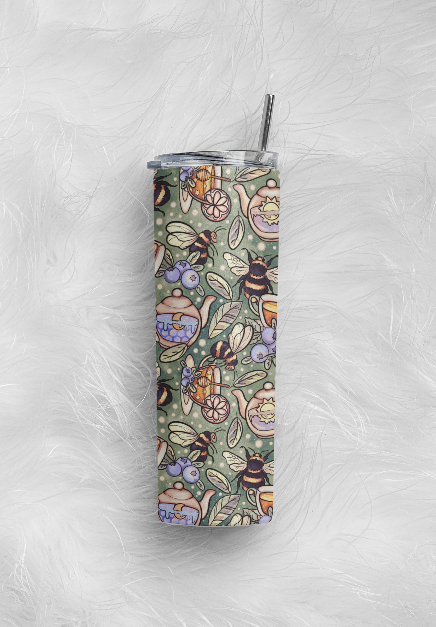 Tea and Bee 20oz skinny tumbler