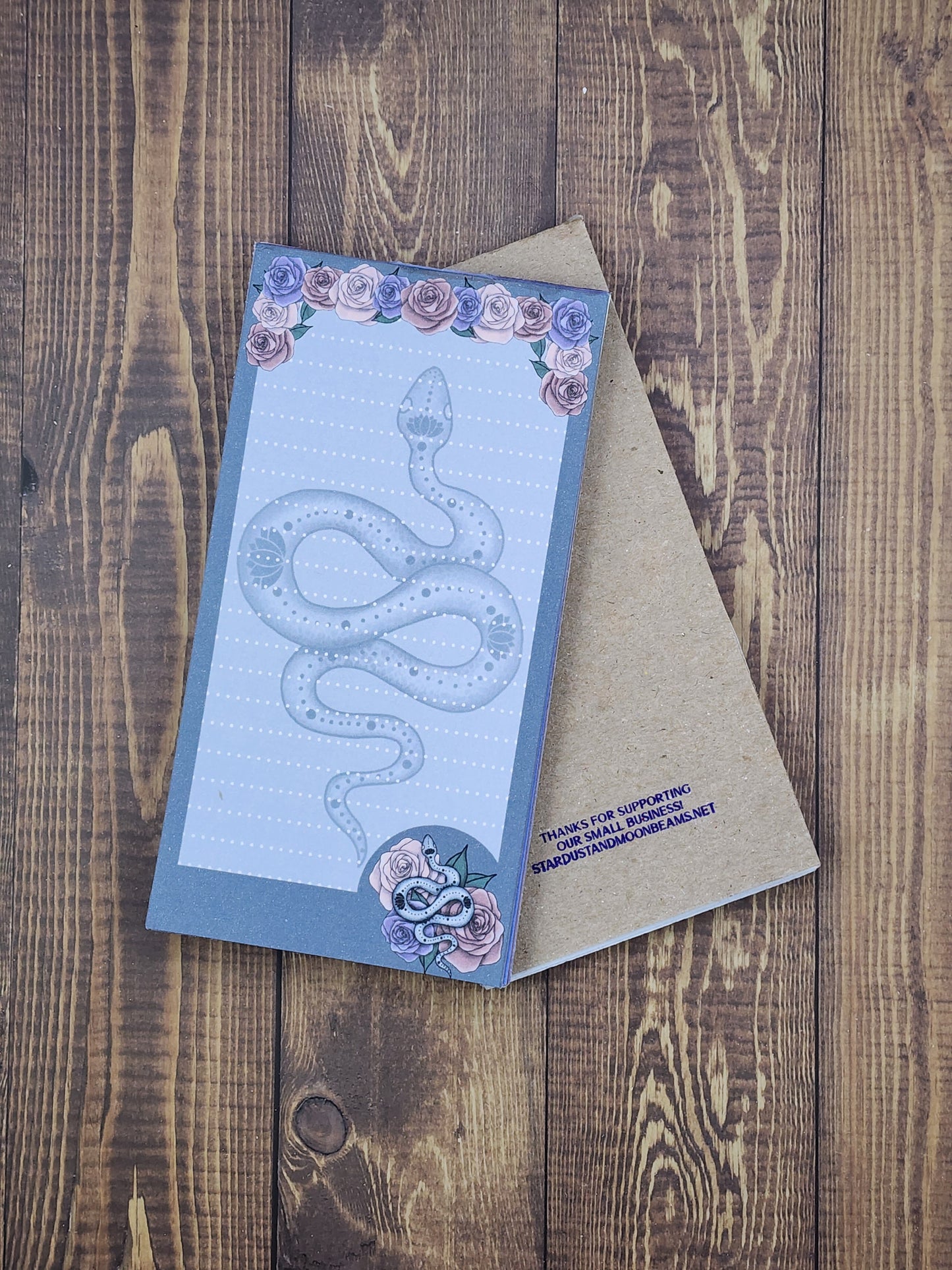 Hera Snake and roses notepad gift set