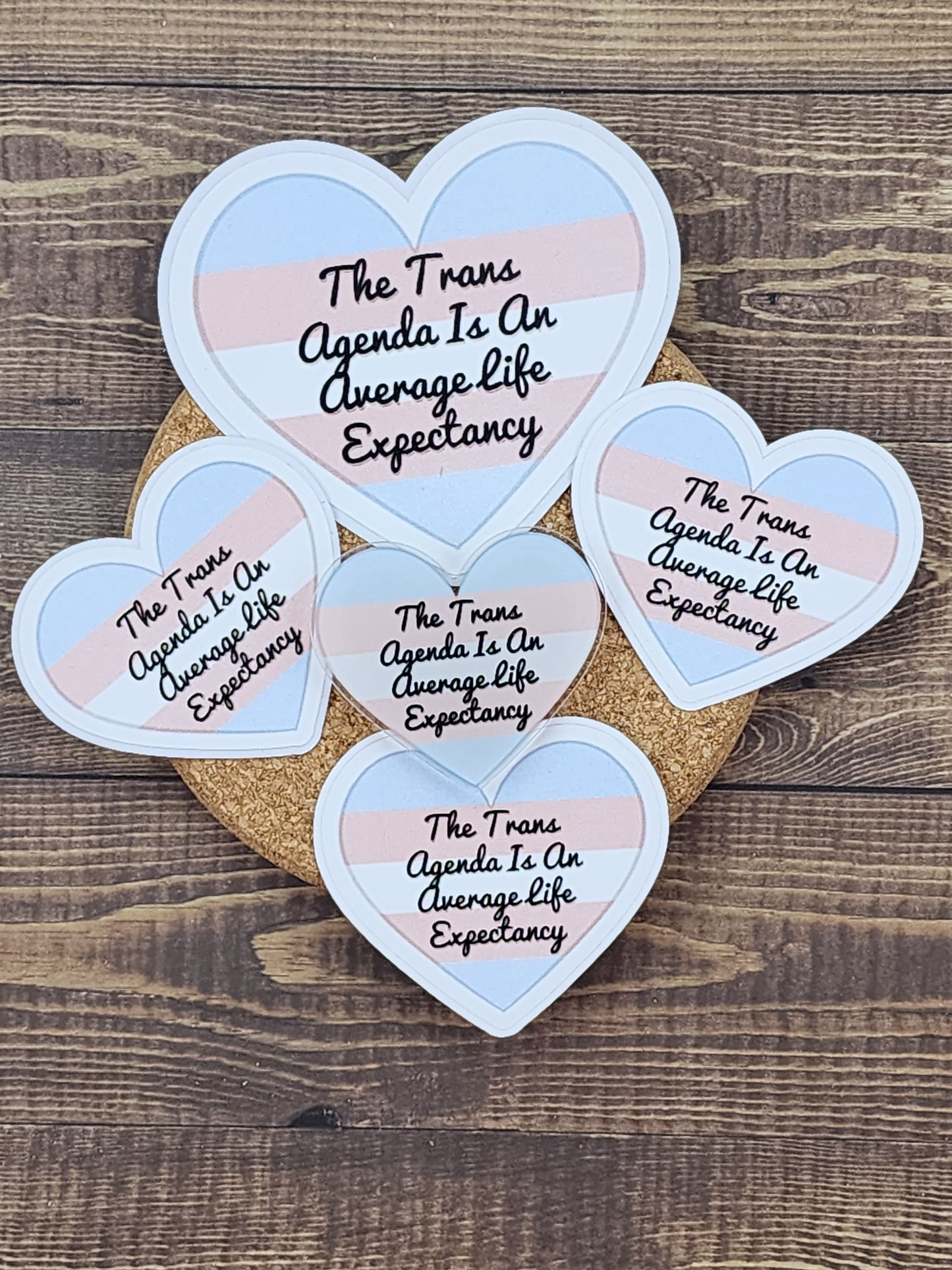 Trans Agenda LGBT+ Sticker Pins