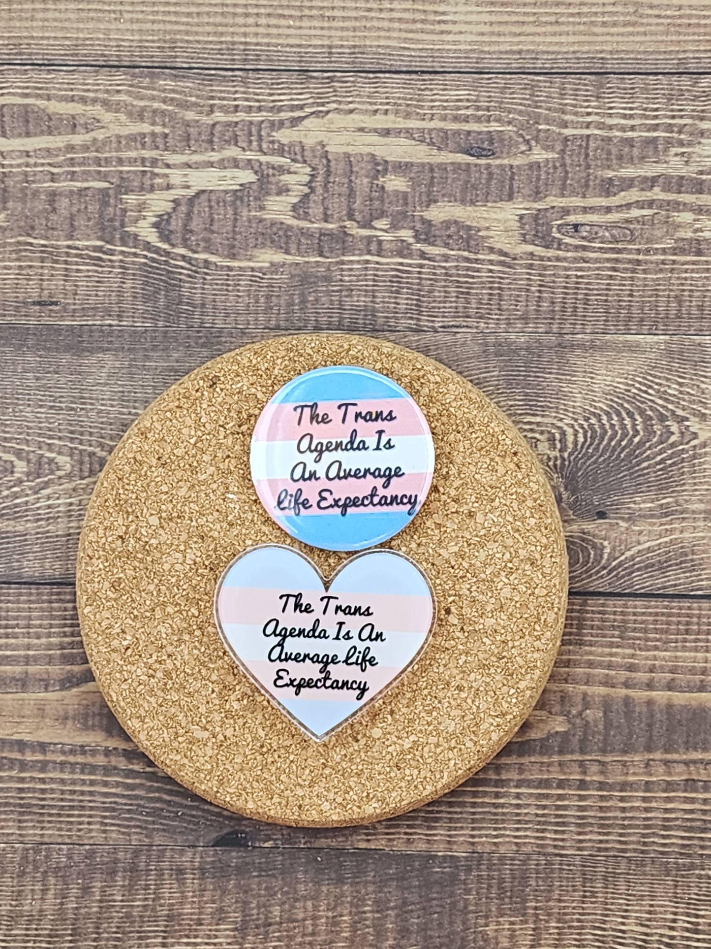 Trans Agenda LGBT+ Sticker Pins