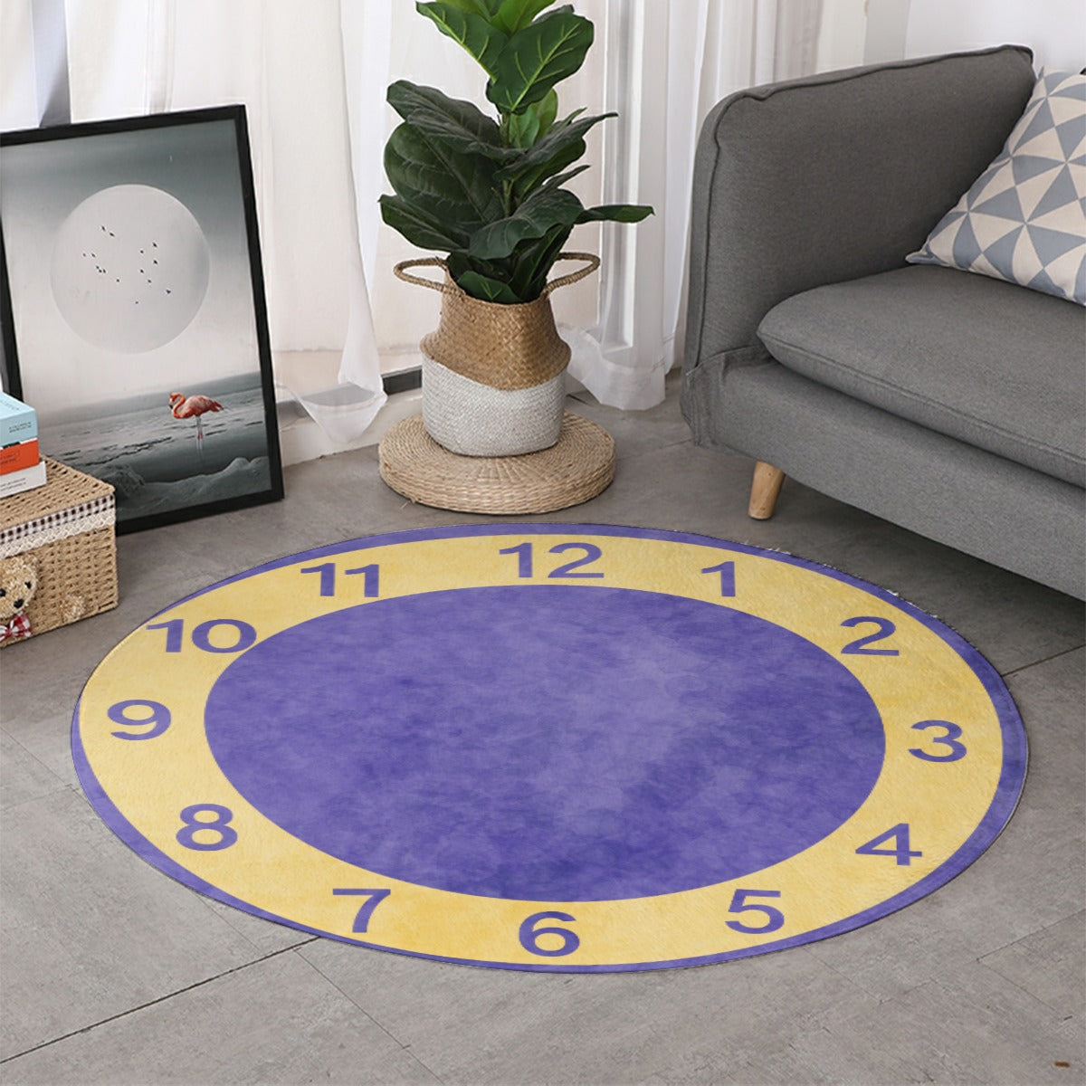 Clock Stretching Floor Mat Rug