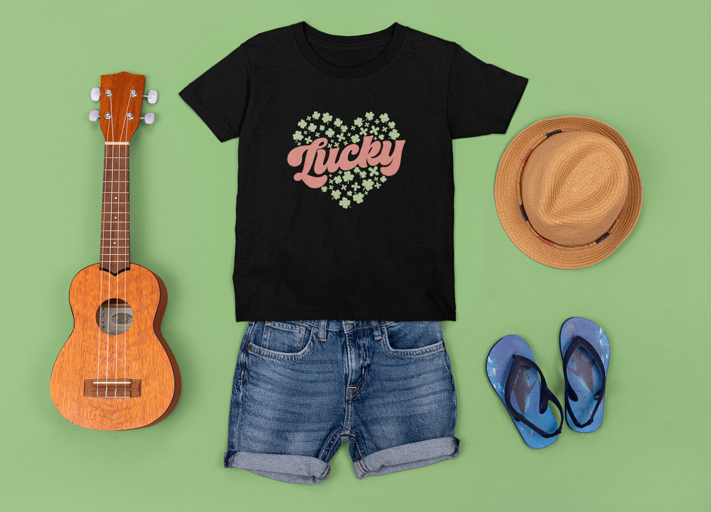 Lucky retro font Kids Heavy Cotton™ Tee