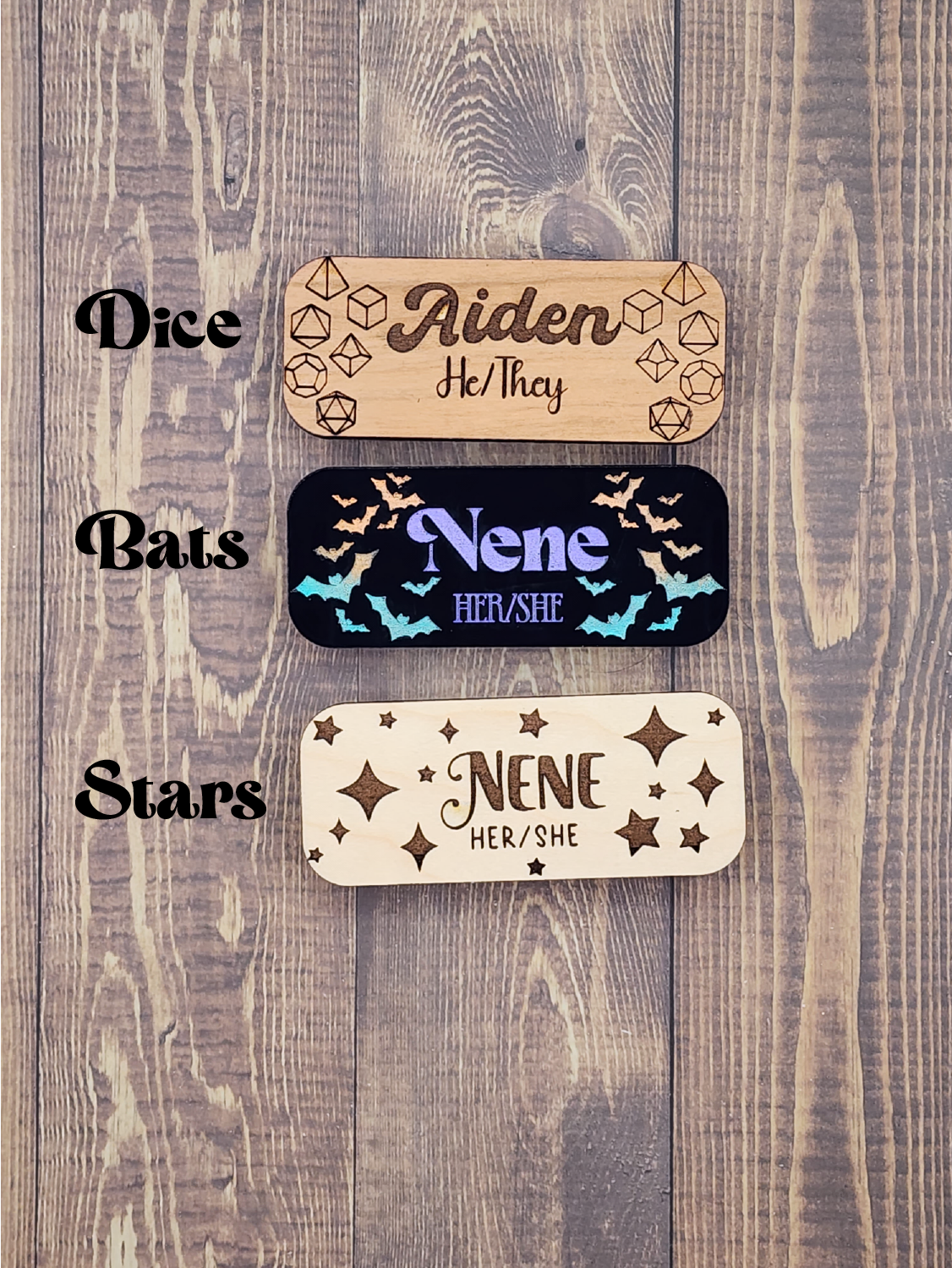 Custom Wooden or Acrylic Name Badge