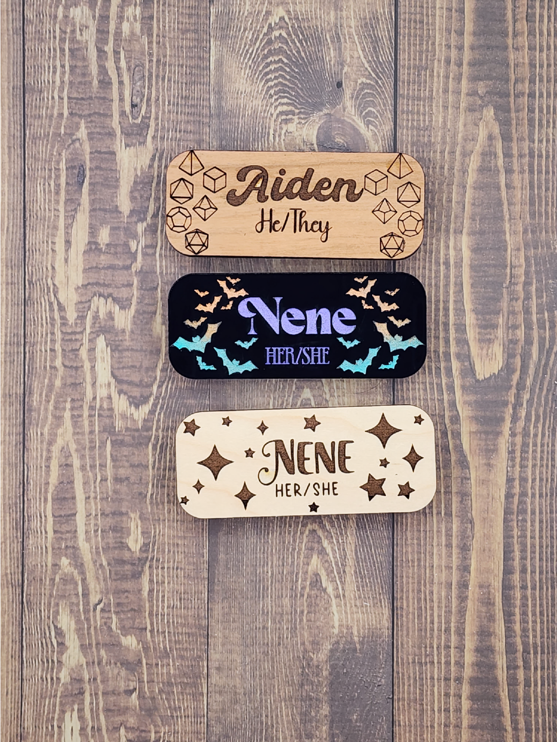 Custom Wooden or Acrylic Name Badge