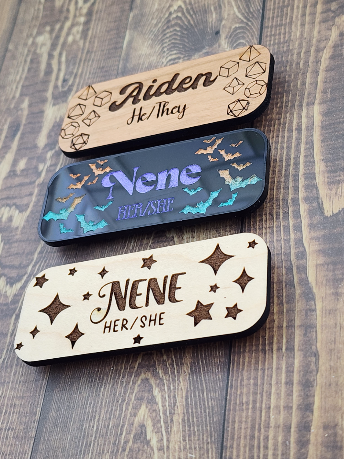 Custom Wooden or Acrylic Name Badge