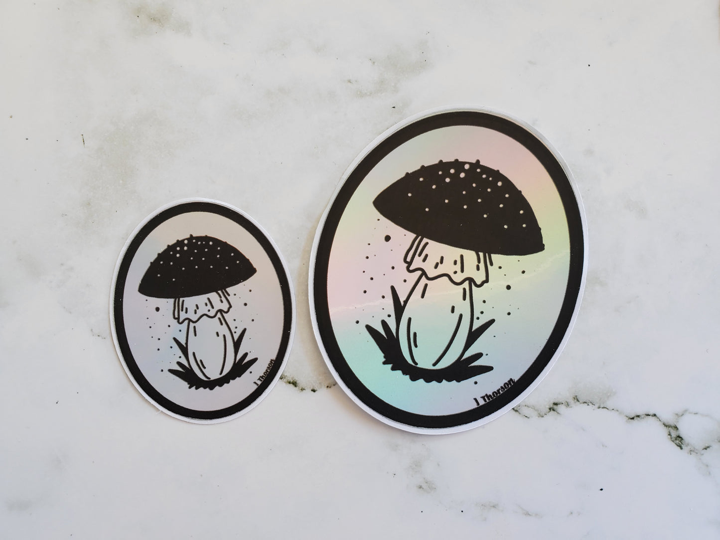 Holographic Mushroom Magic Witch Vibes Sticker