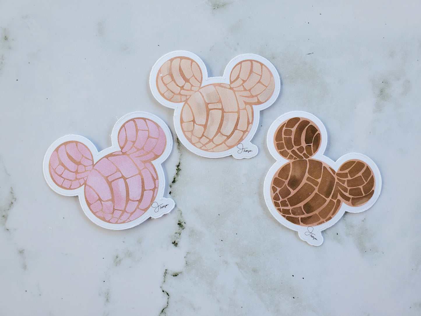 Mouse Ear Pan Dulce Concha  Water bottle sticker