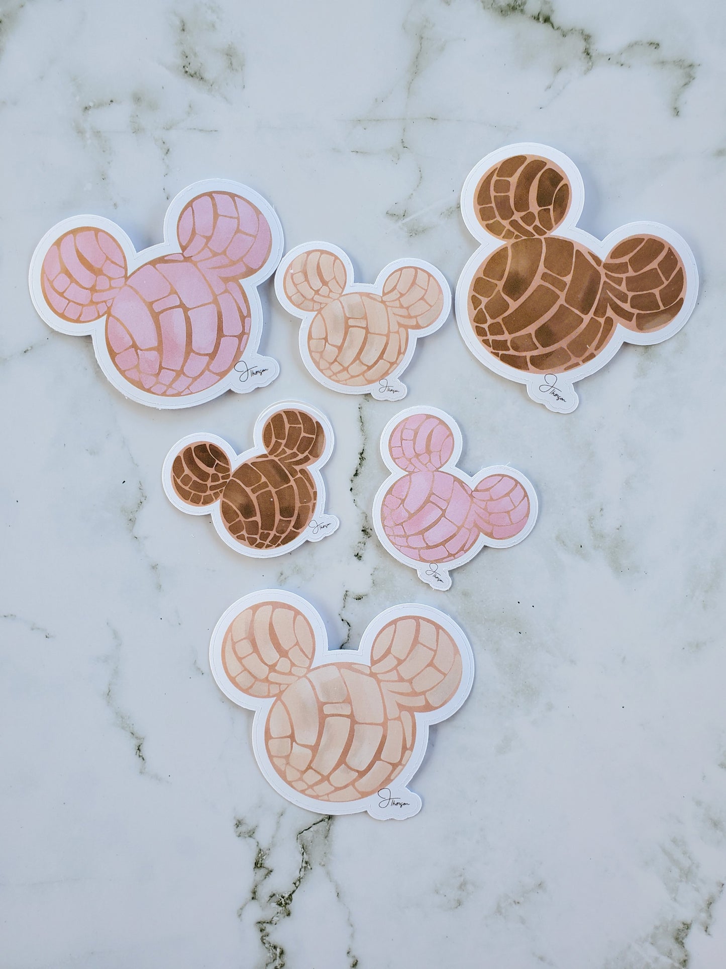 Mouse Ear Pan Dulce Concha  Water bottle sticker