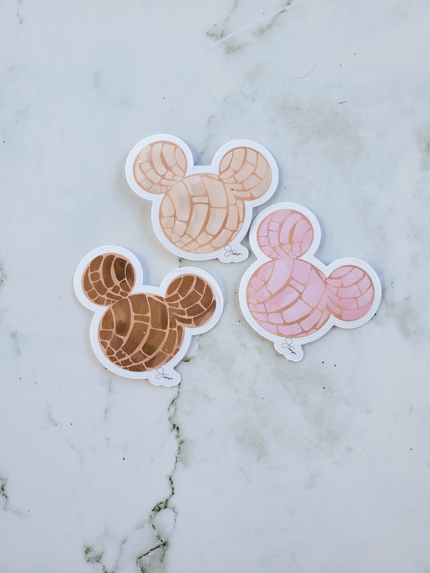 Mouse Ear Pan Dulce Concha  Water bottle sticker