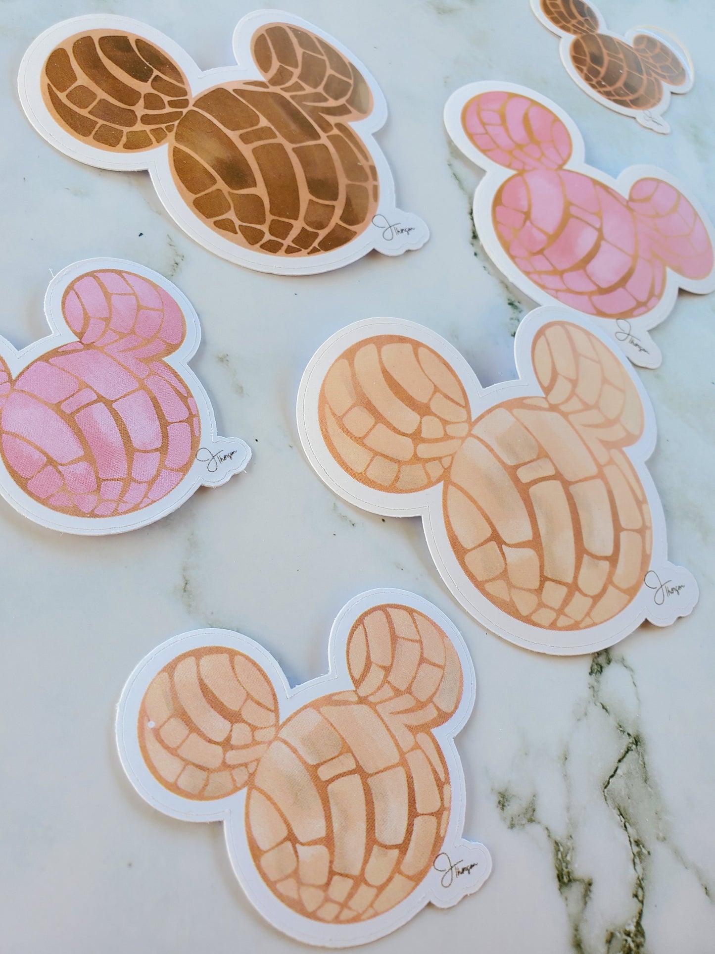 Mouse Ear Pan Dulce Concha  Water bottle sticker