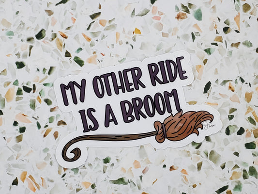 My other ride is a broom car sticker