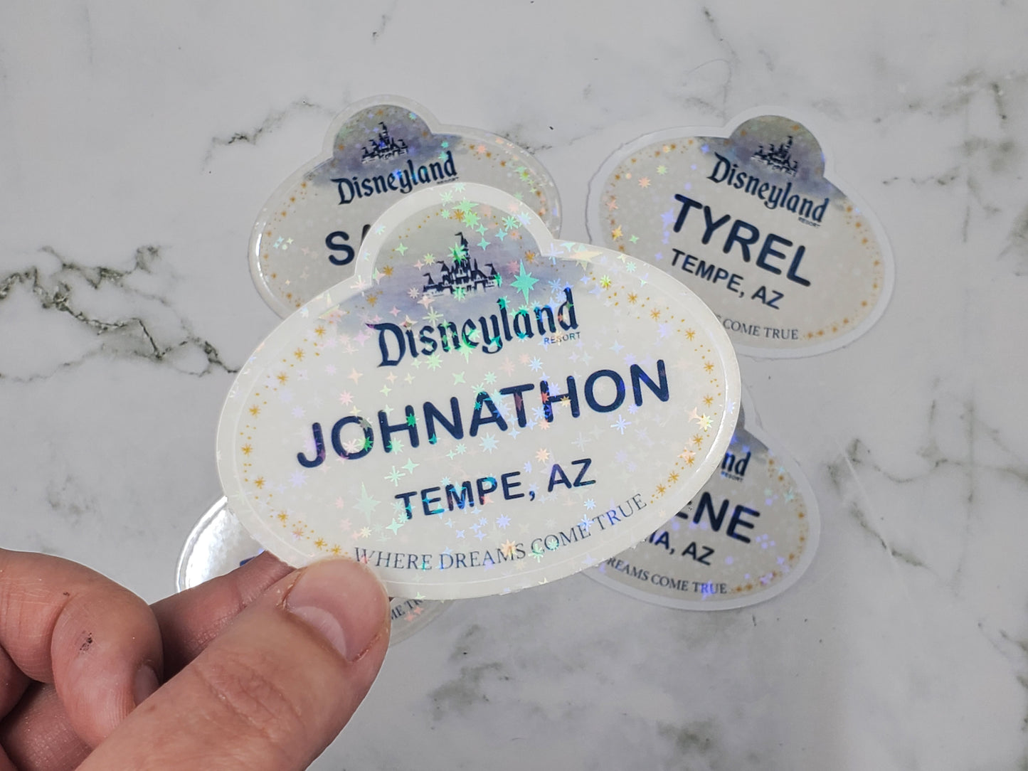 Disneyland Resort Cast Member Inspired Name Badge Sticker