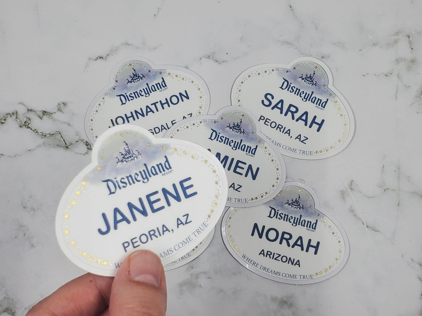 Disneyland Resort Cast Member Inspired Name Badge Sticker