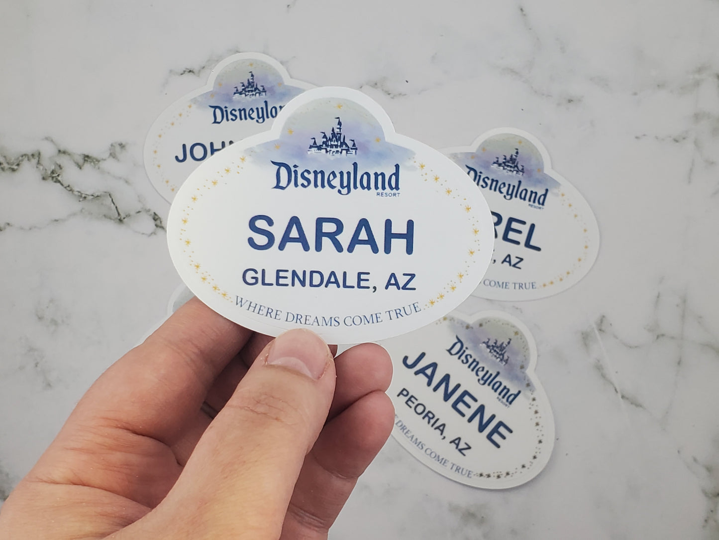 Disneyland Resort Cast Member Inspired Name Badge Sticker