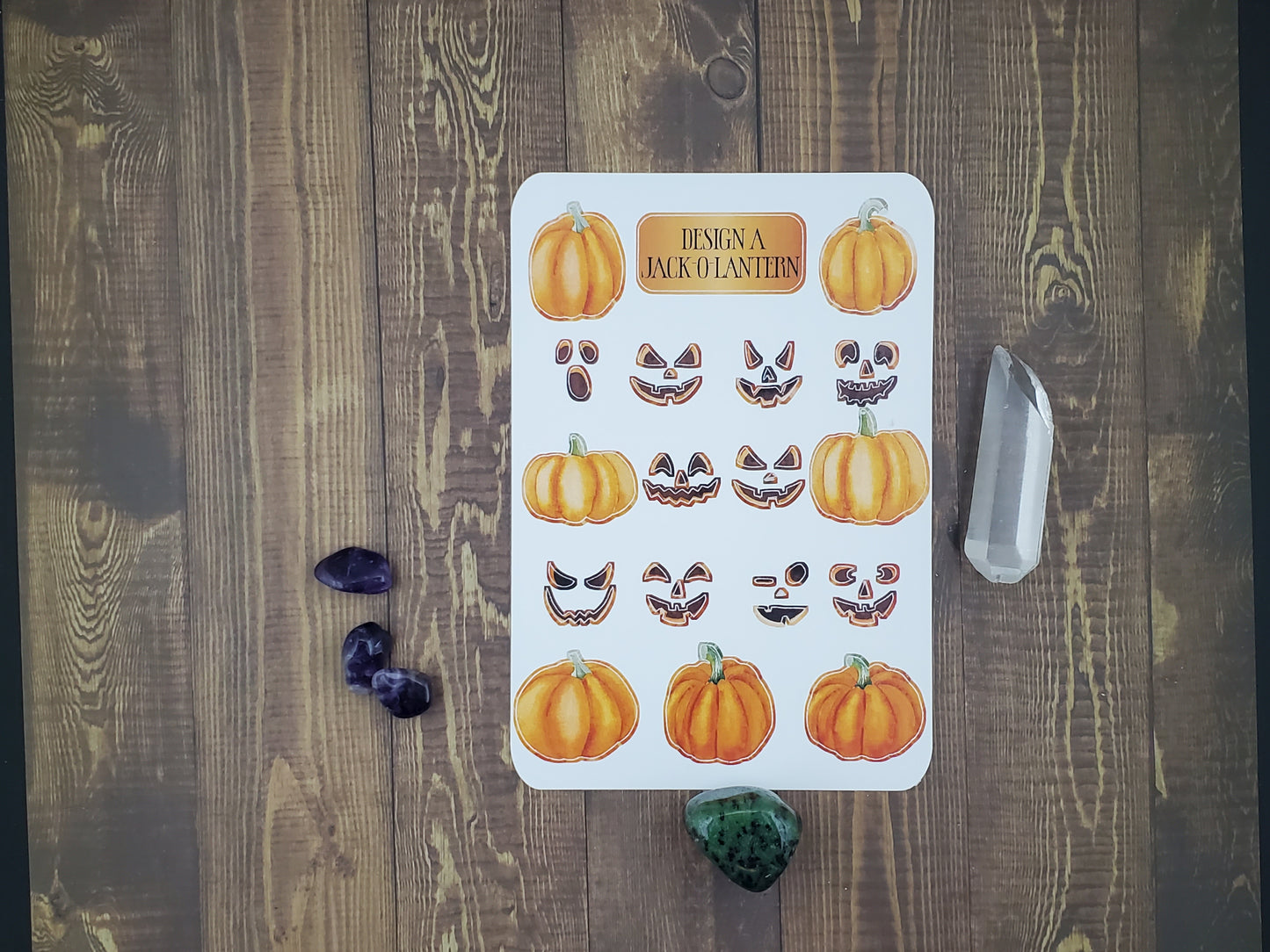 Create a Jack'o Lantern Sticker Sheet