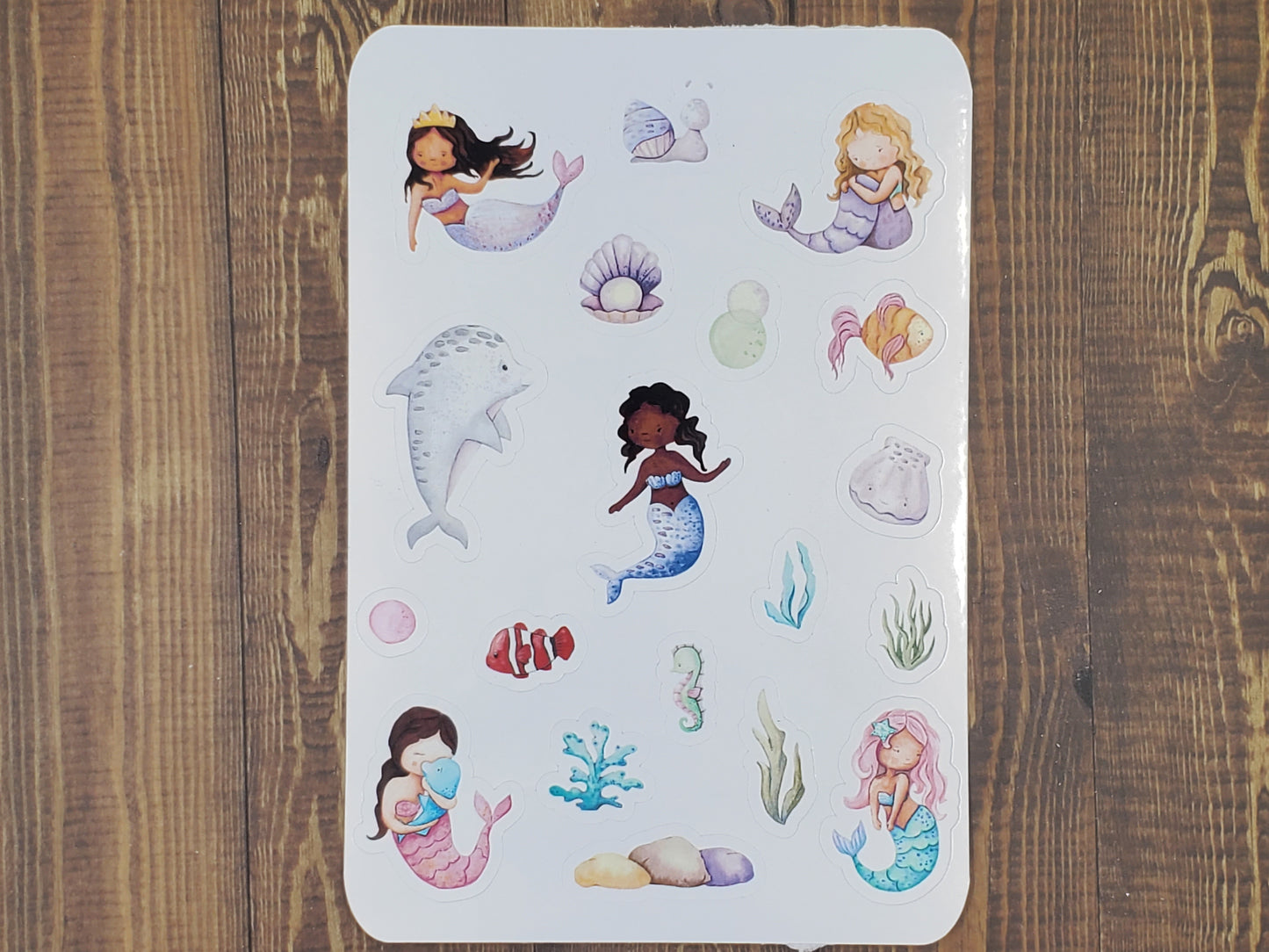 Cute Mermaid Stickers Watercolor