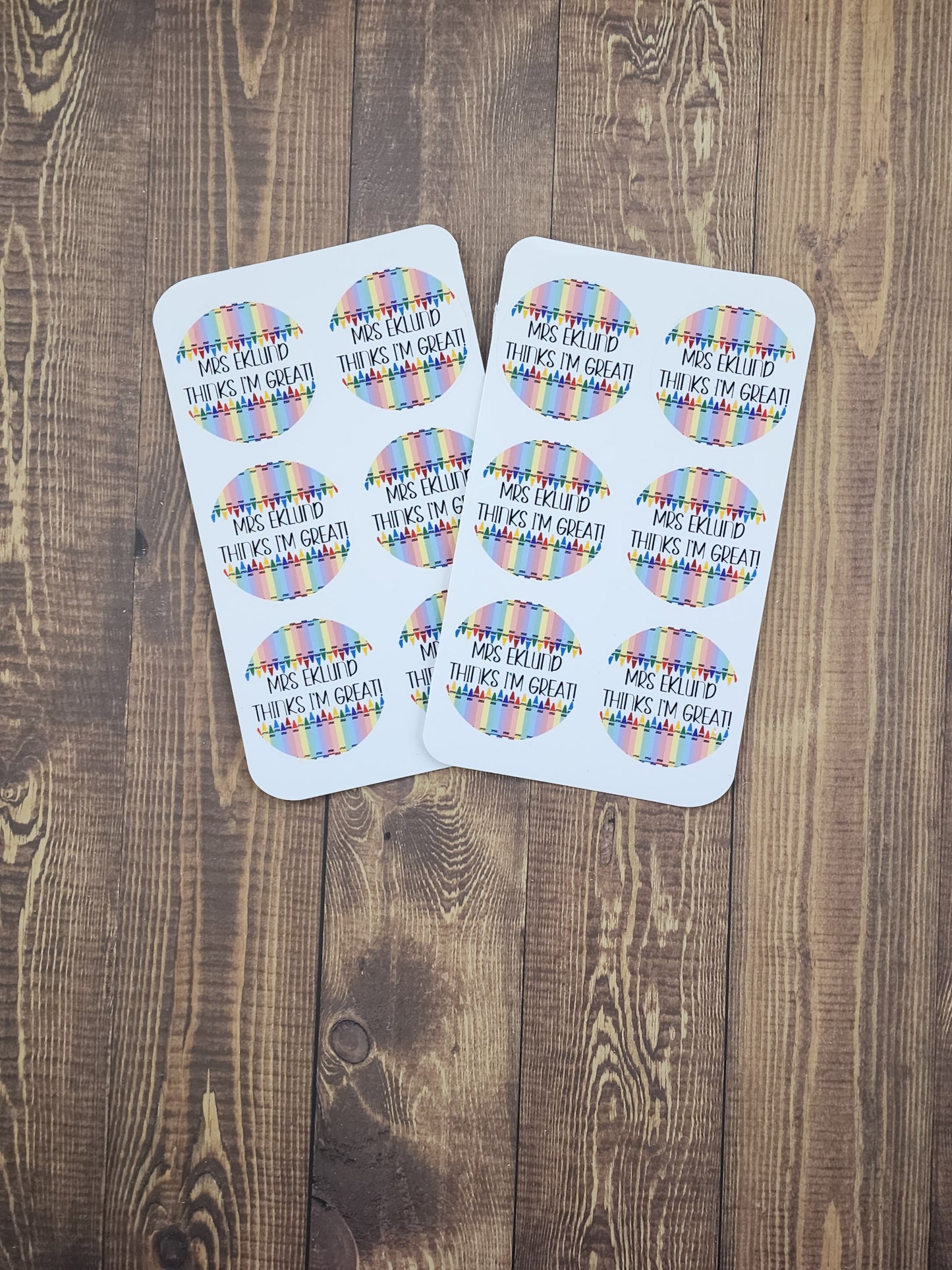 Customizable teacher stationary and sticker set