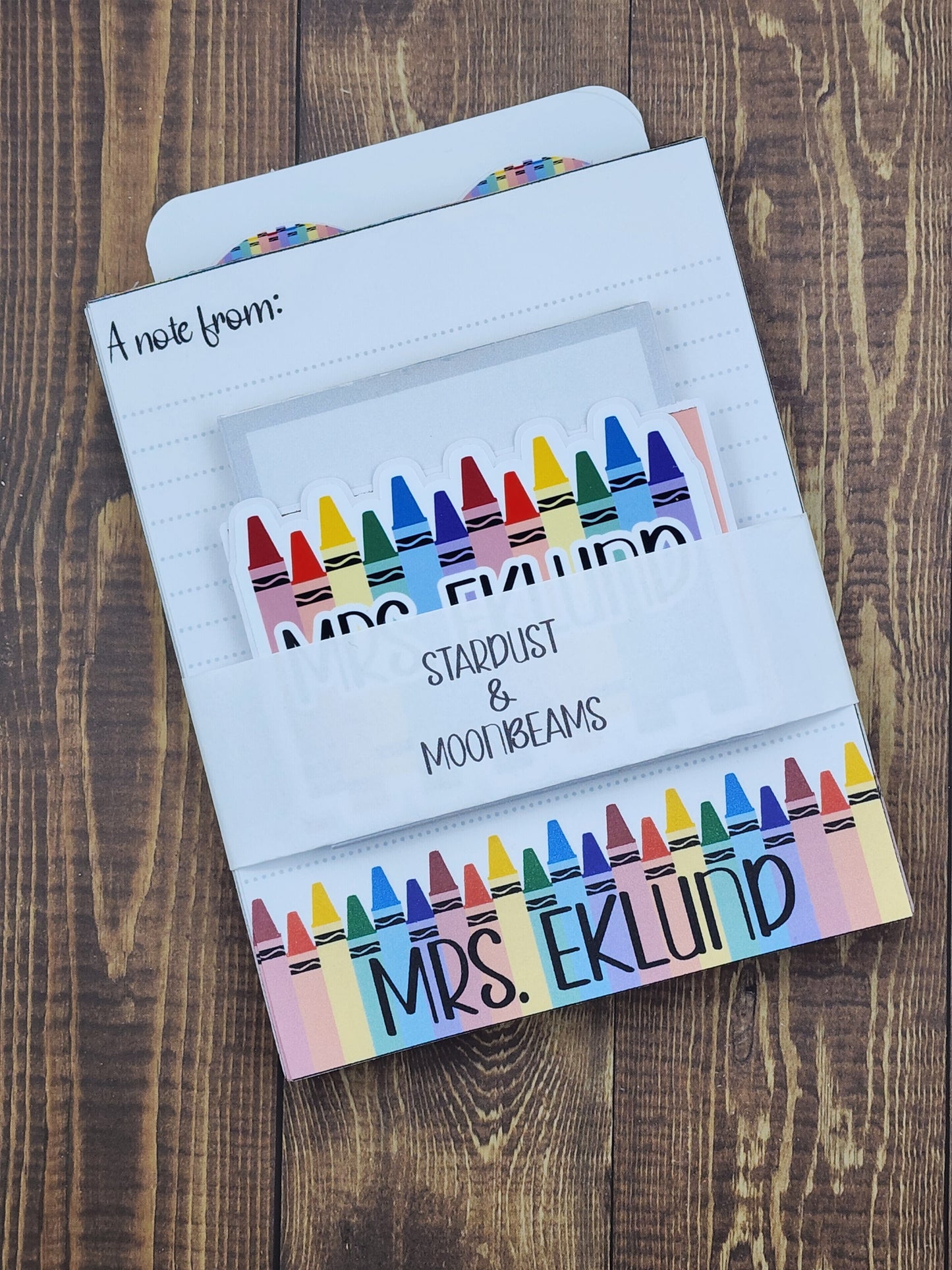 Customizable teacher stationary and sticker set