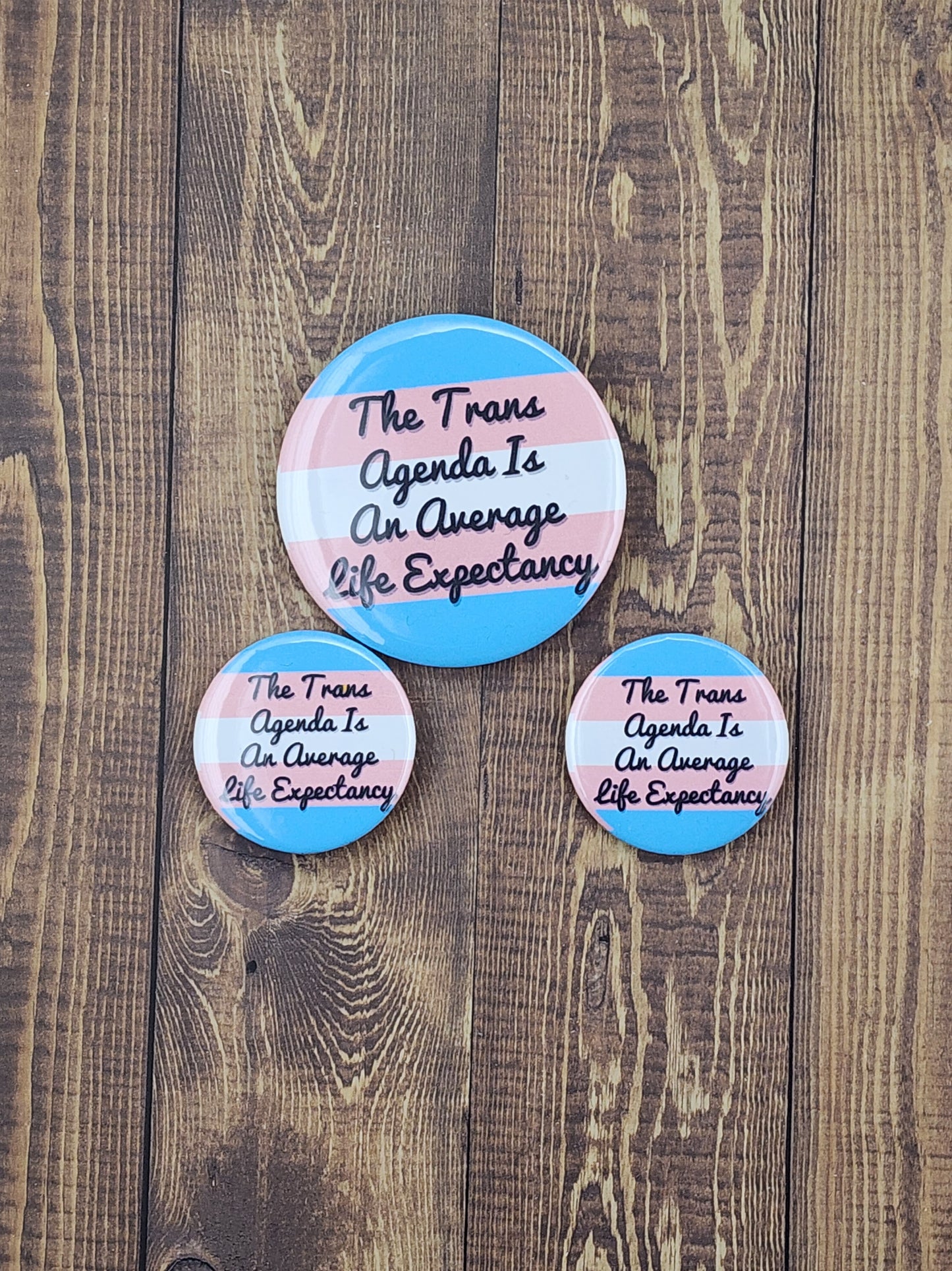 Trans Agenda LGBT+ Sticker Pins