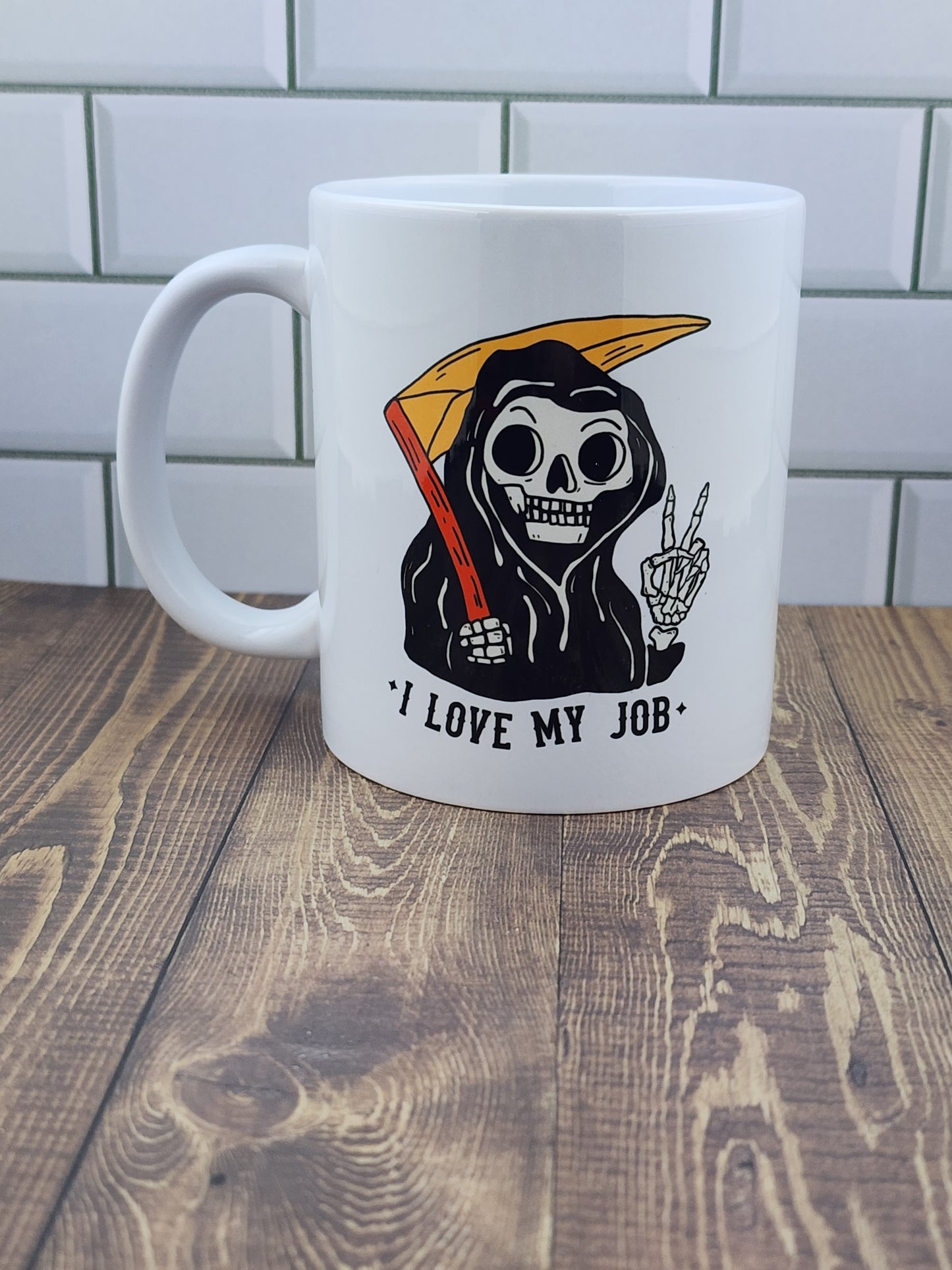 I love my job 11oz coffee cup