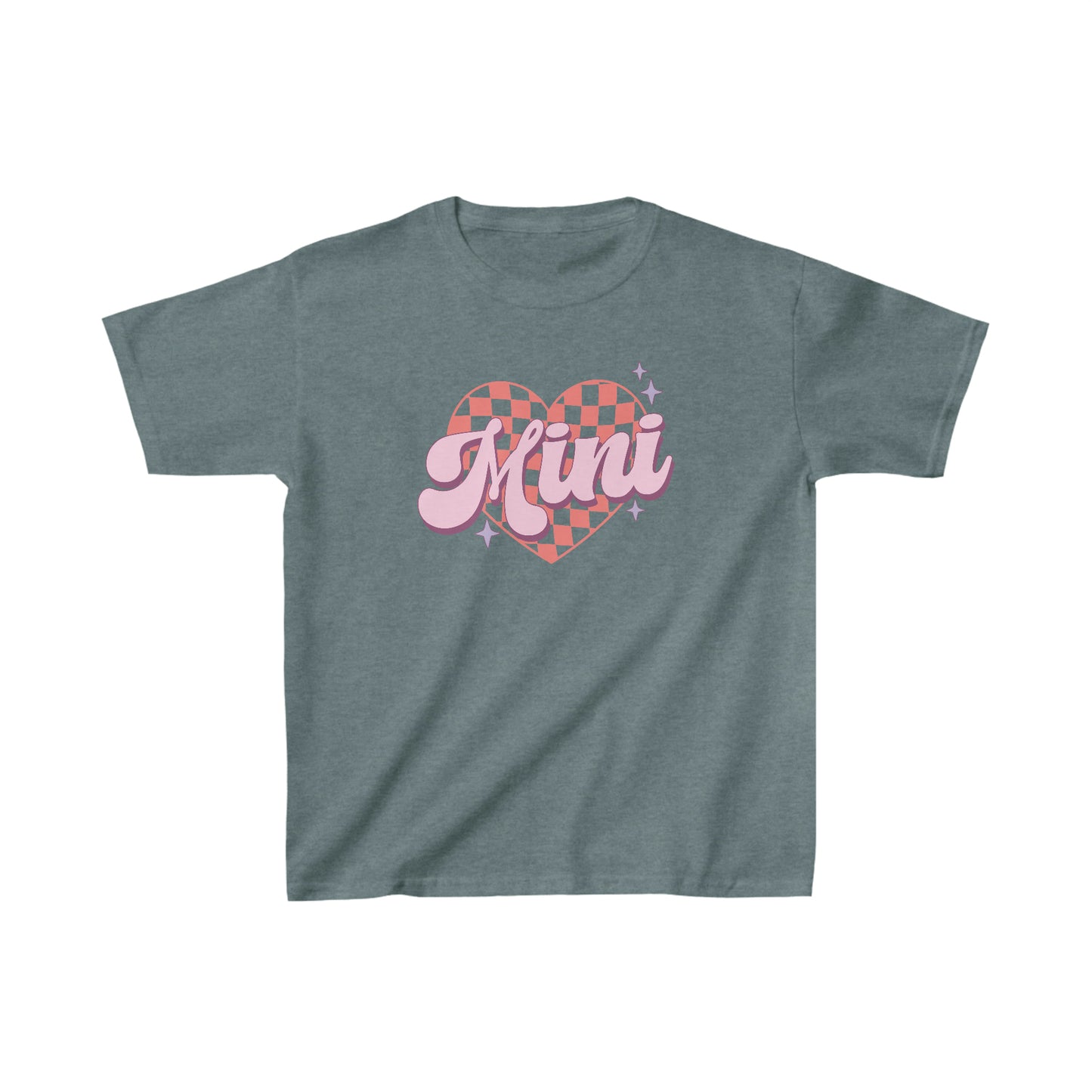 Mini retro font matching kids shirt