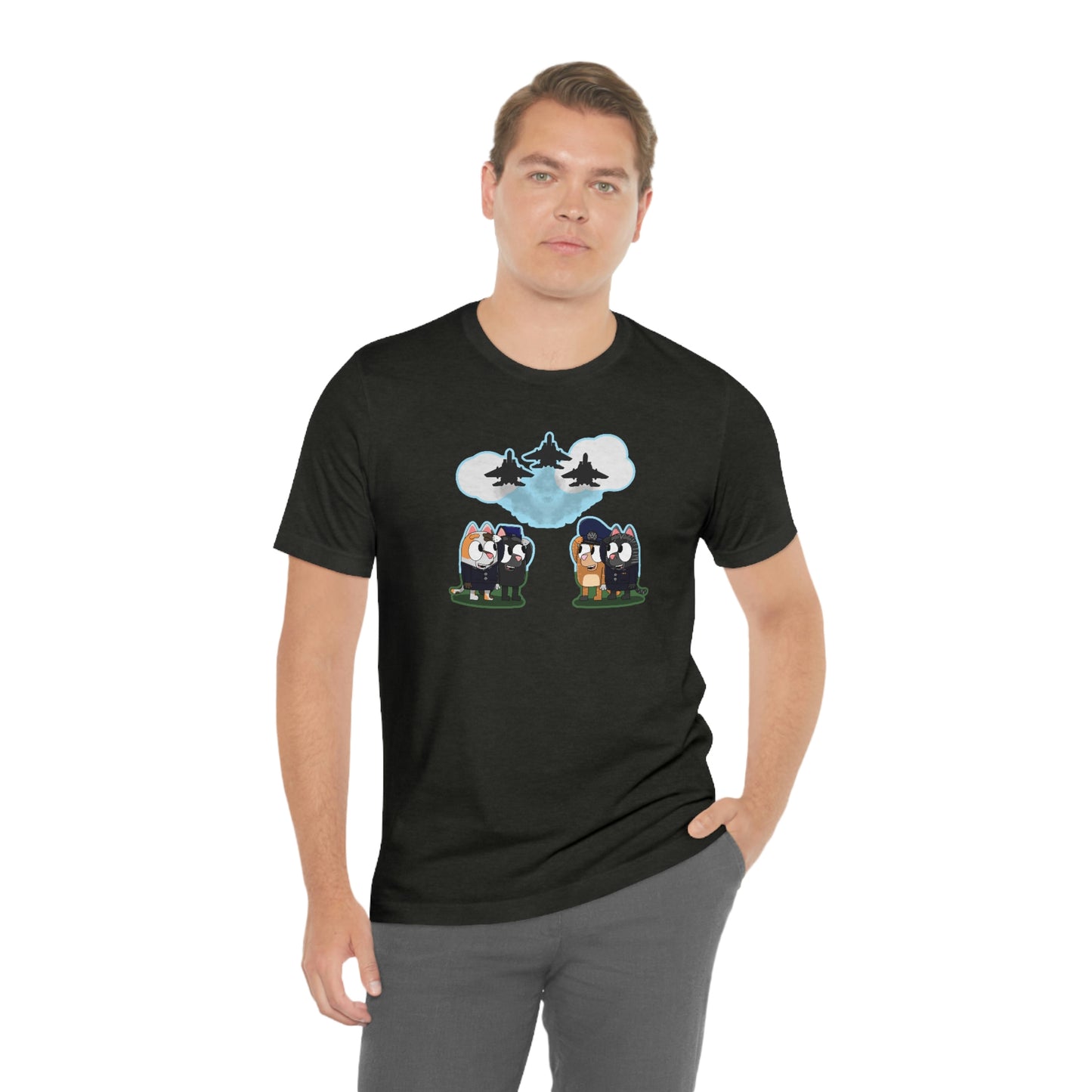 Bluey style Air force cats shirt