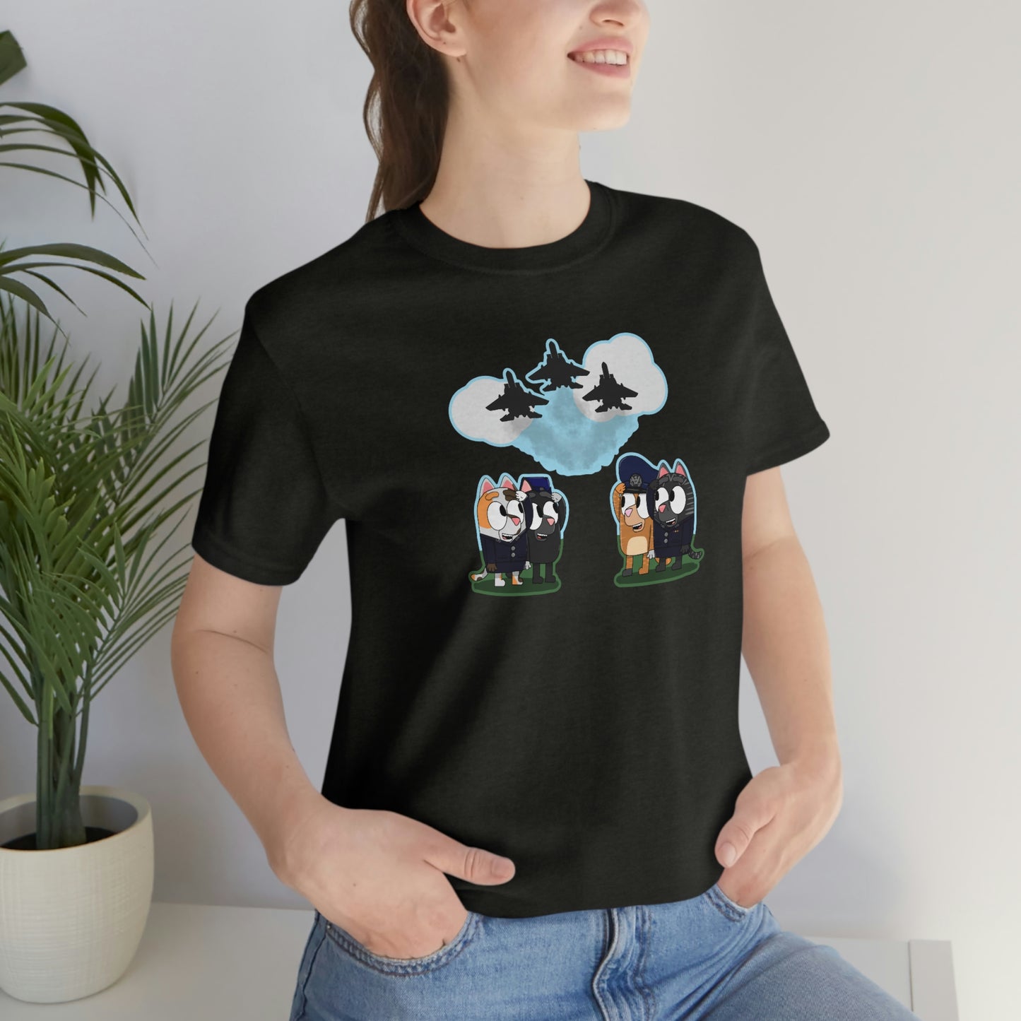 Bluey style Air force cats shirt