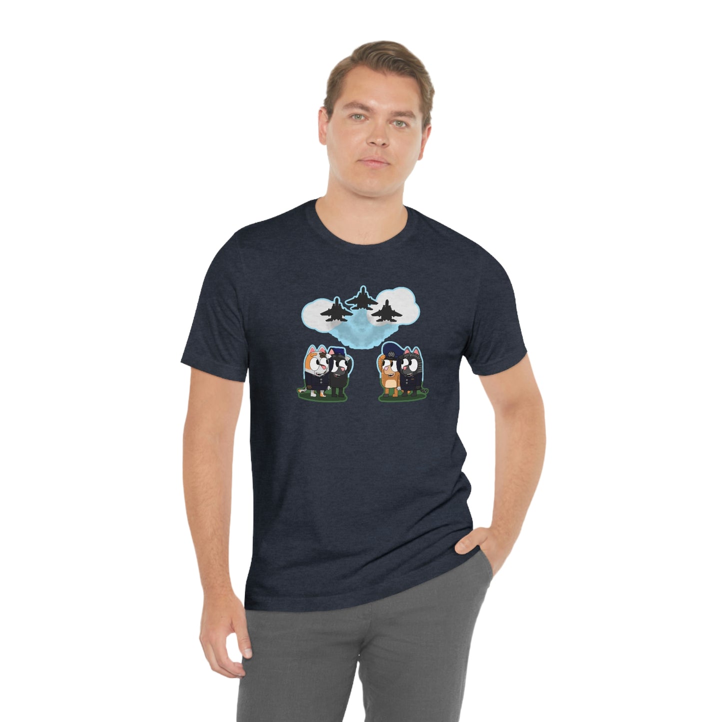 Bluey style Air force cats shirt