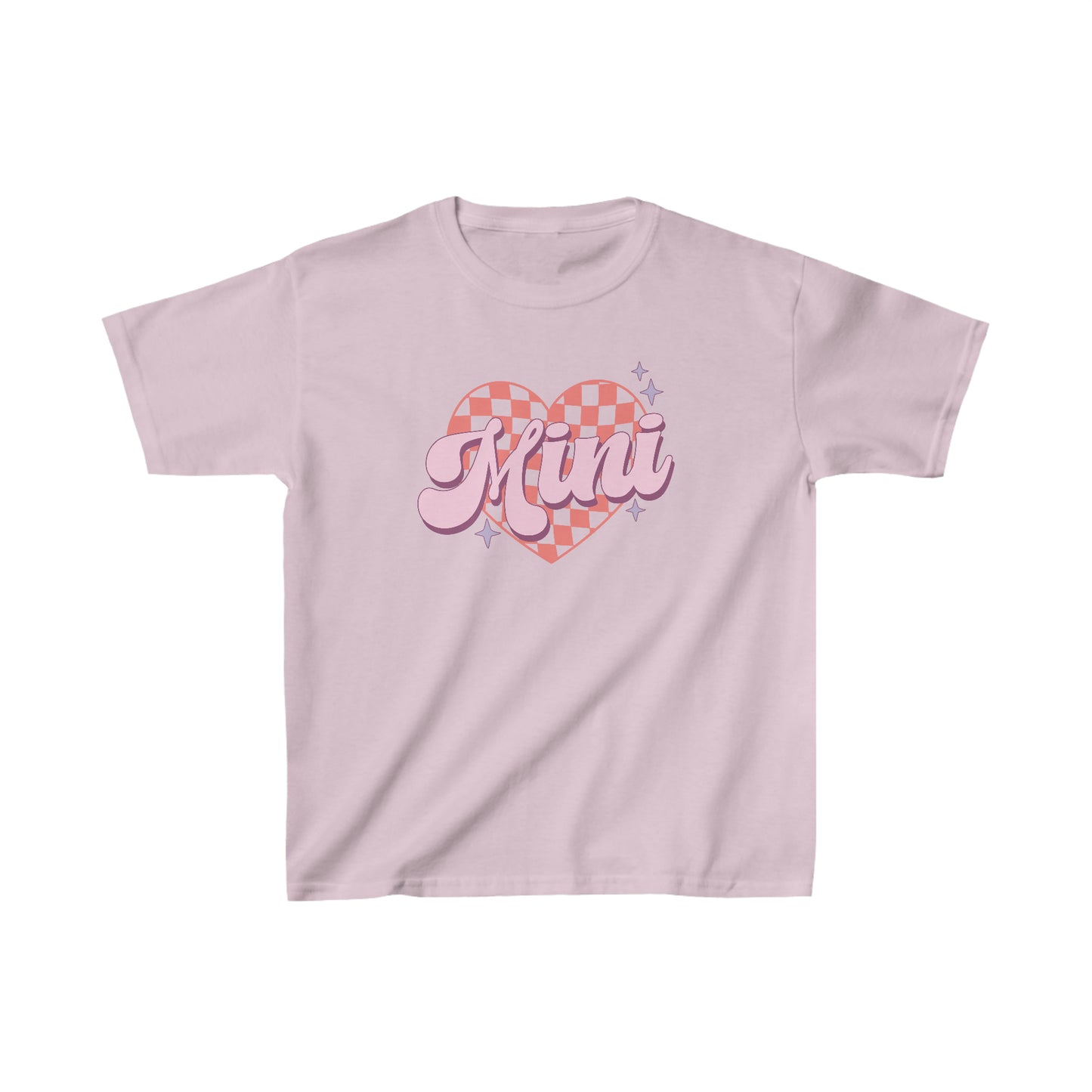 Mini retro font matching kids shirt