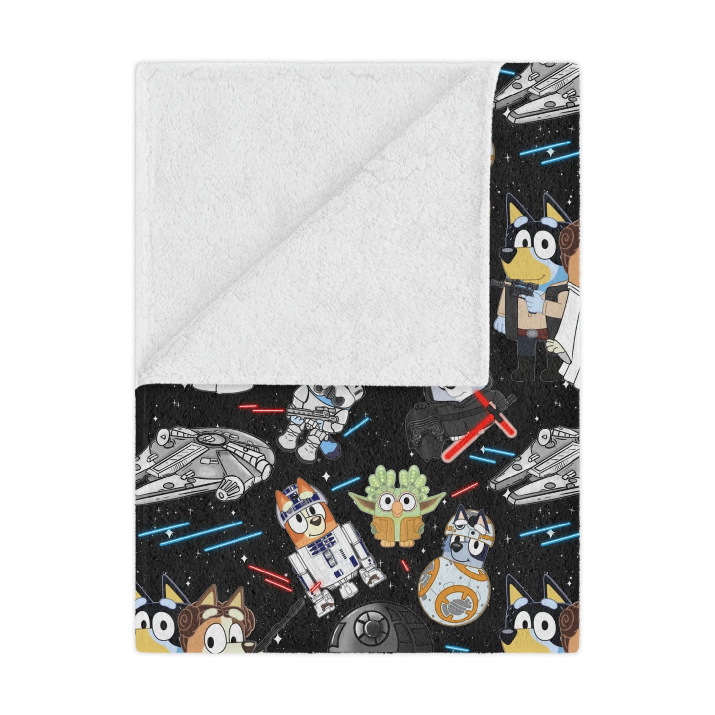 Galactic Wars Heeler crossover Blanket Black