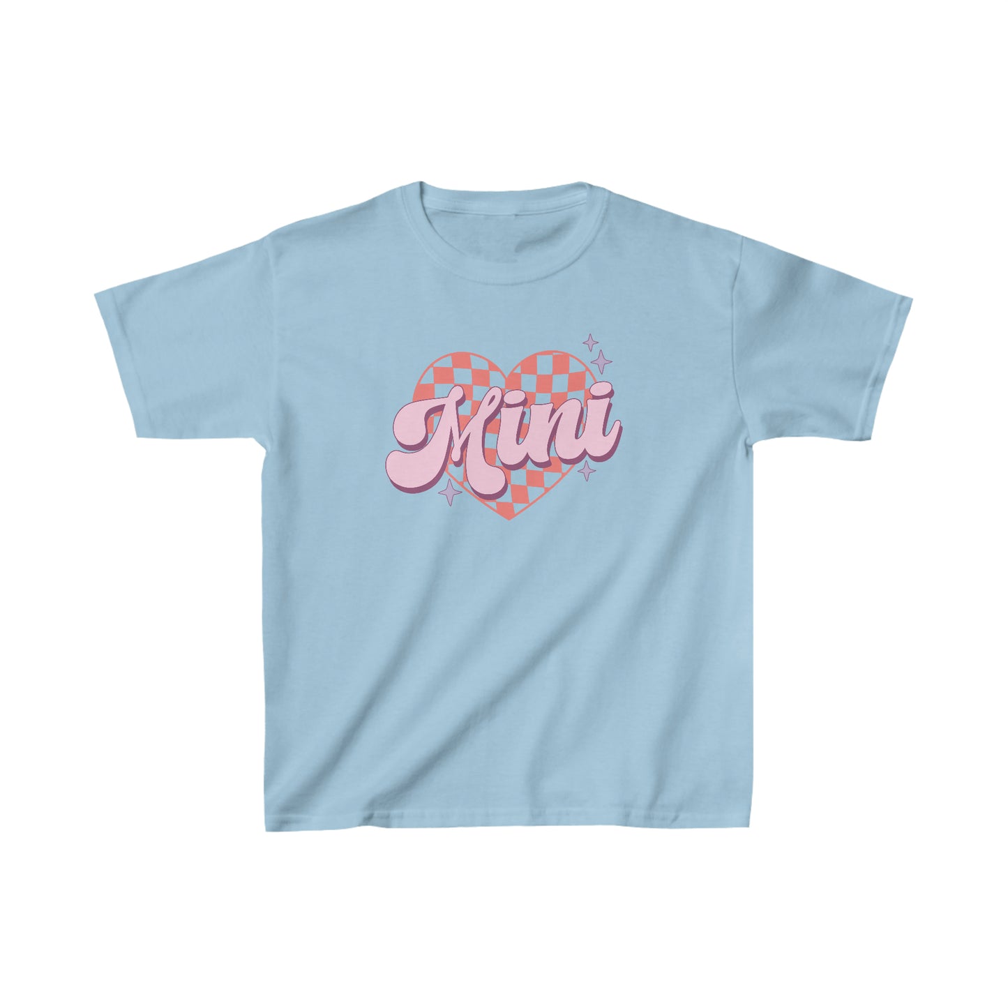 Mini retro font matching kids shirt