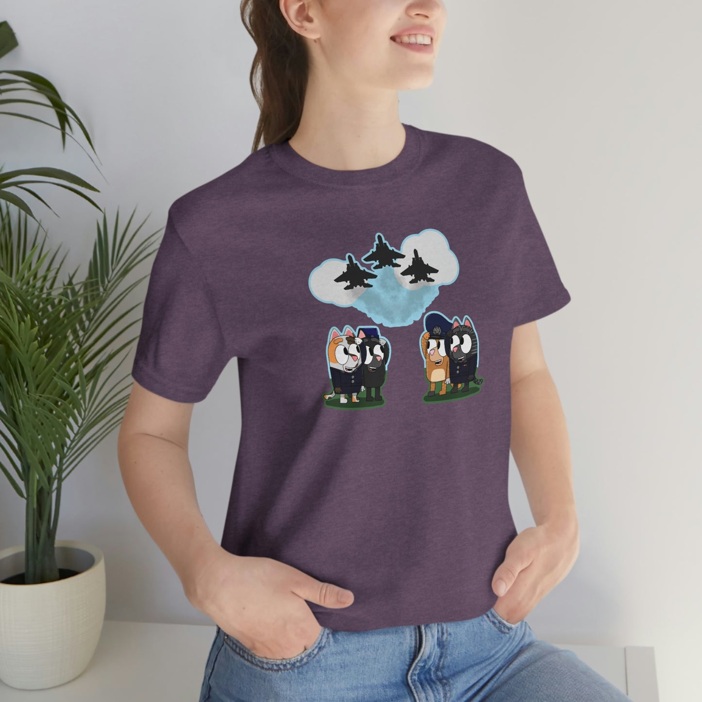 Bluey style Air force cats shirt