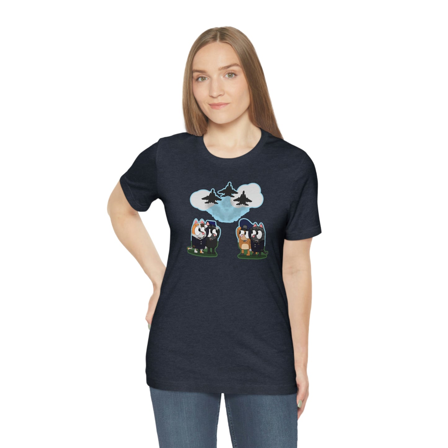 Bluey style Air force cats shirt