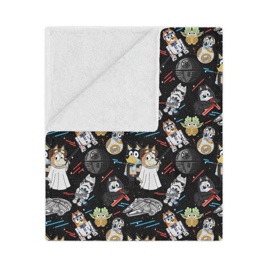 Galactic Wars Heeler crossover Blanket Black