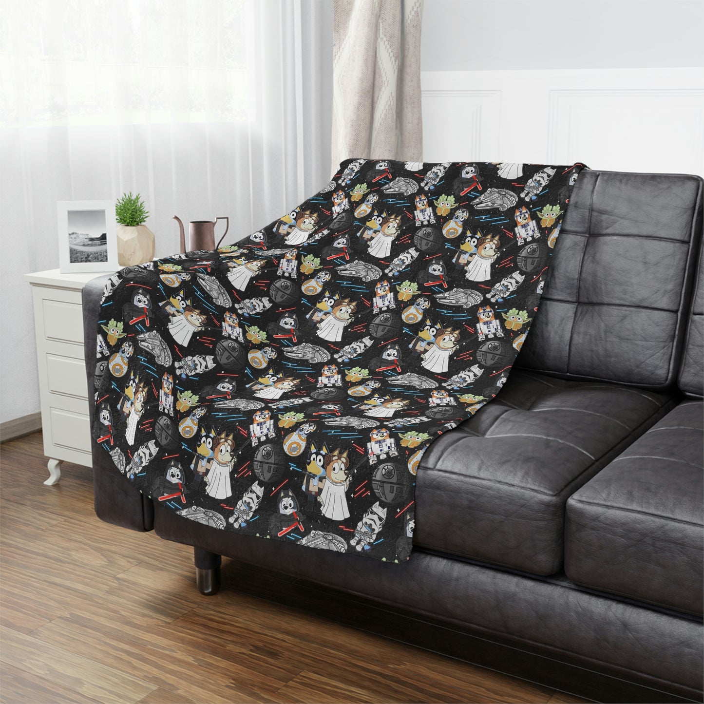 Galactic Wars Heeler crossover Blanket Black