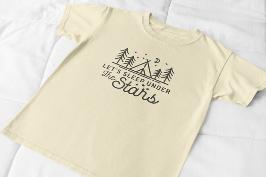 Let's sleep under the stars camping shirt