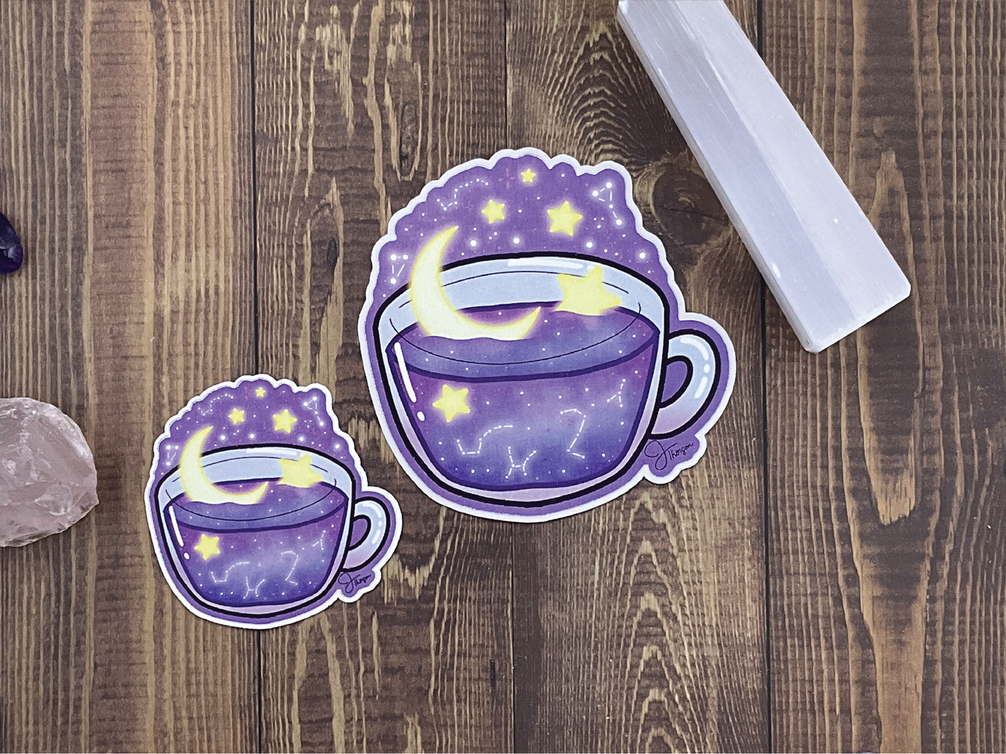 Galaxy constellation tea cup sticker