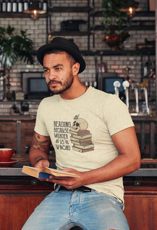 Reading because murder is wrong book shirt