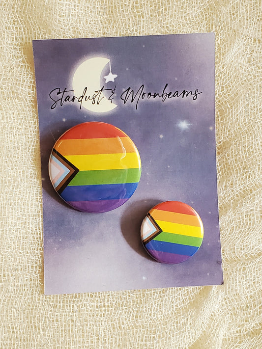 Progress Pride Pin Button Badge