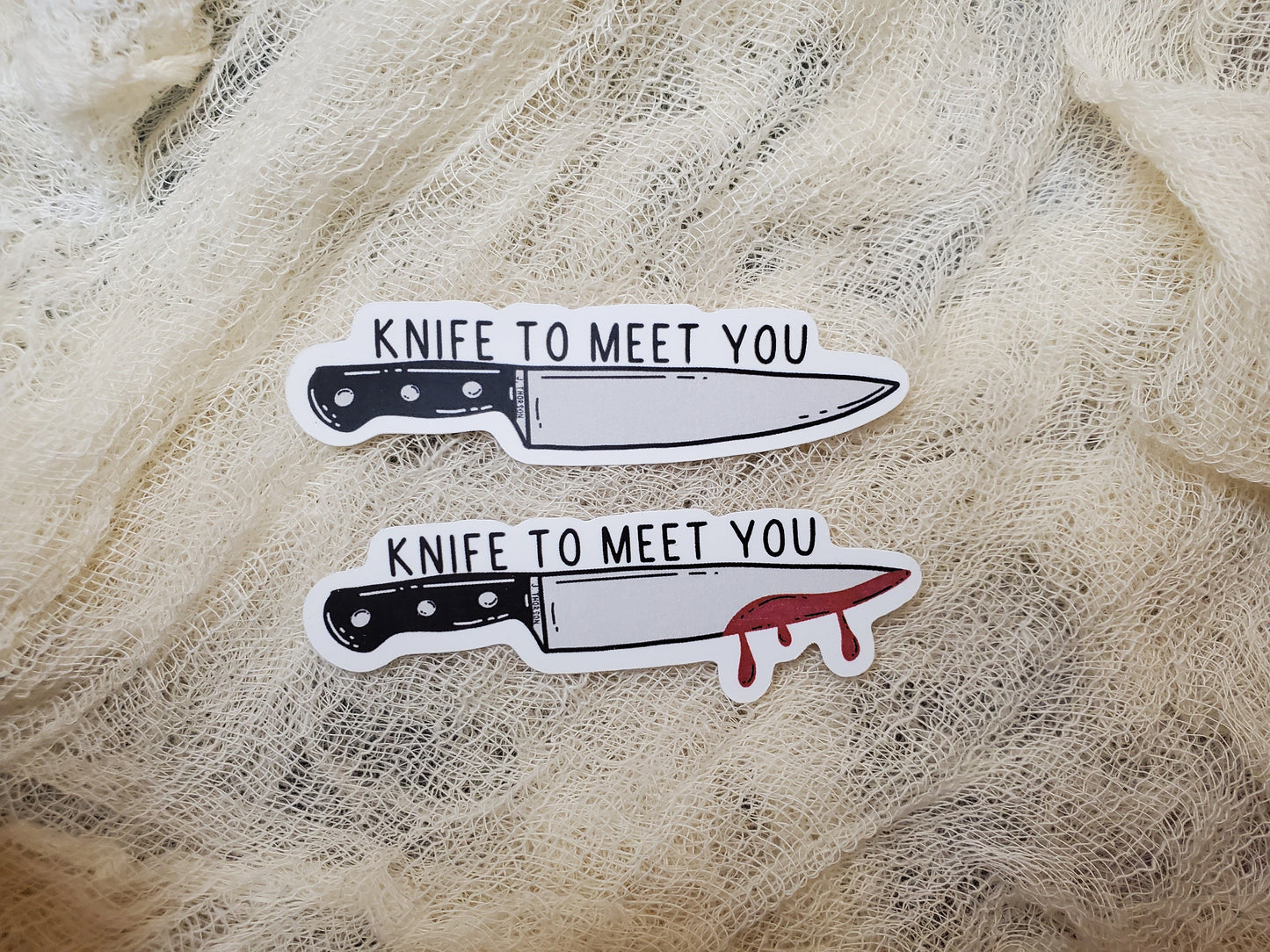 Knife to Meet You Waterproof Vinyl Sticker