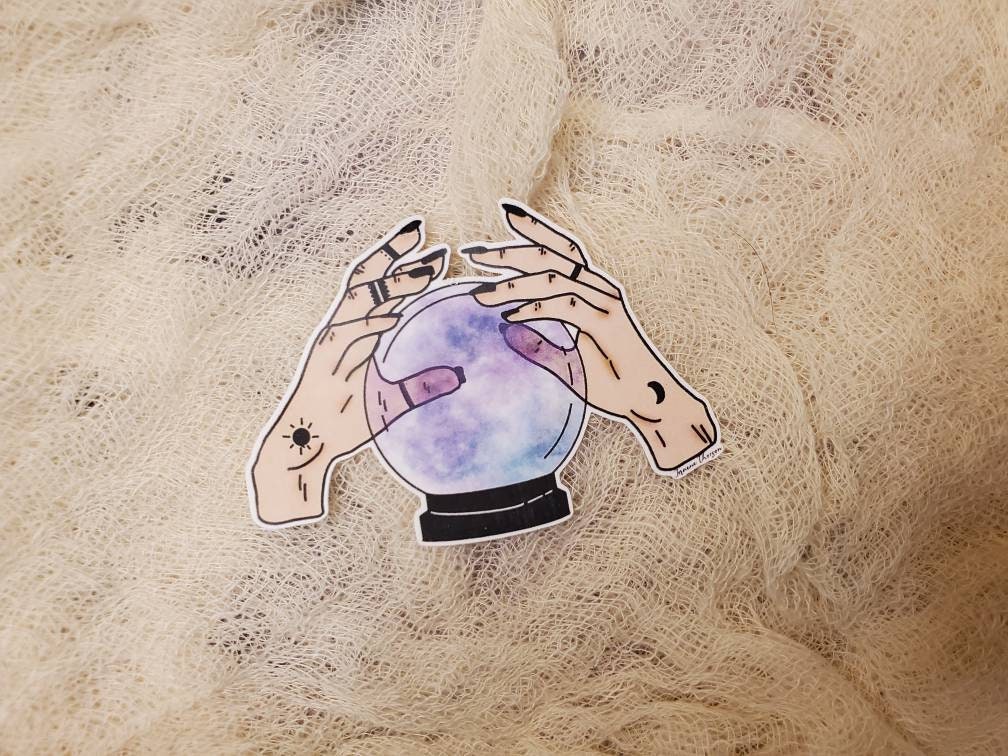 Fortune Teller Witch Crystal Ball Waterproof Vinyl Sticker