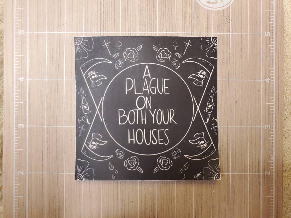 A plague on both your houses Romeo Juliette shakespear Waterproof Vinyl Sticker