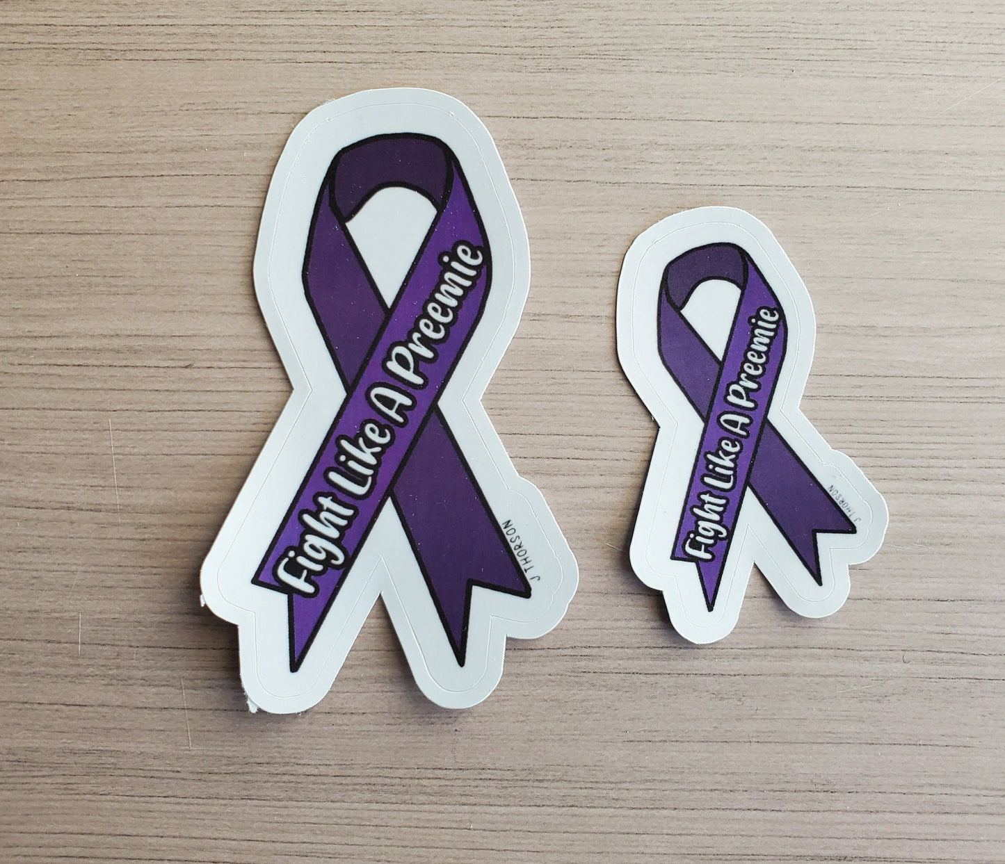 NICU Strong, NICU Tough, Preemie Strong, Fight Like A Preemie Ribbon, NICU Strong Ribbon Stickers