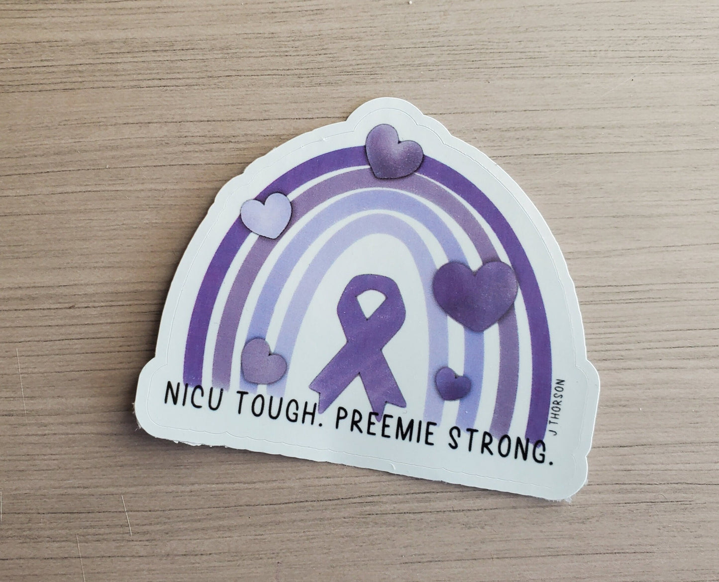 NICU Strong, NICU Tough, Preemie Strong, Fight Like A Preemie Ribbon, NICU Strong Ribbon Stickers