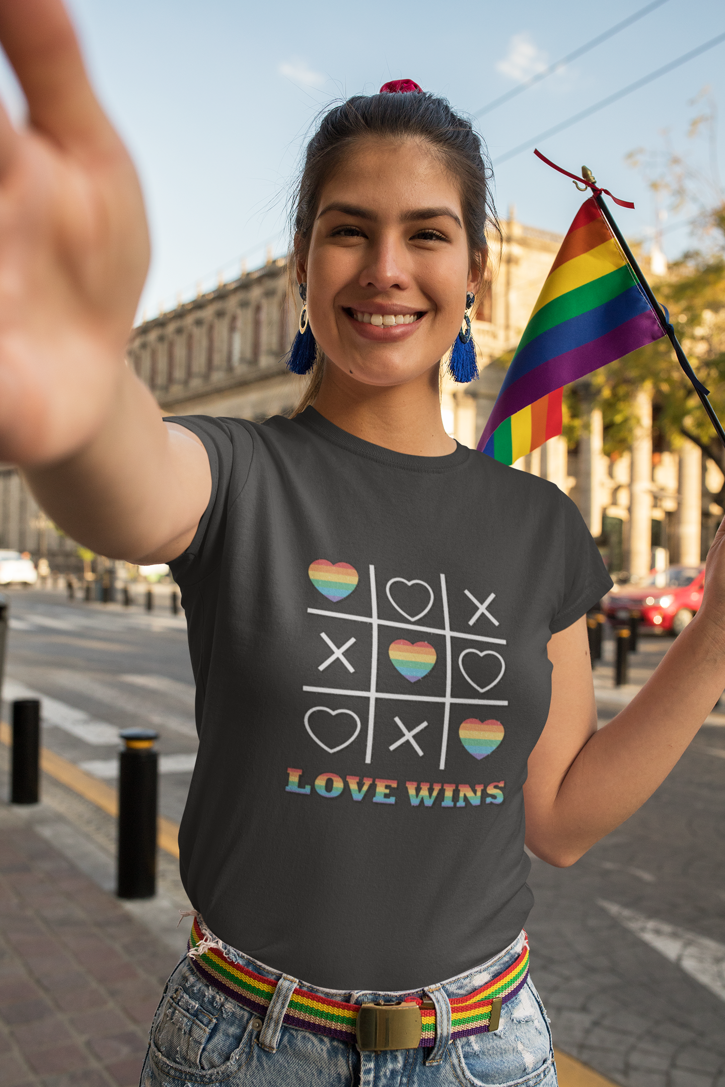 Love wins tic tac toe board shirt